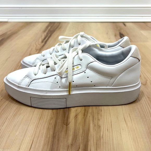 adidas Shoes - Adidas Women's Sleek Super Low-Top Platform Sneakers White Size 7.5